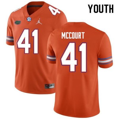 Youth Florida Gators #41 Alex McCourt NCAA Nike Orange Authentic Stitched College Football Jersey MQM4562NE